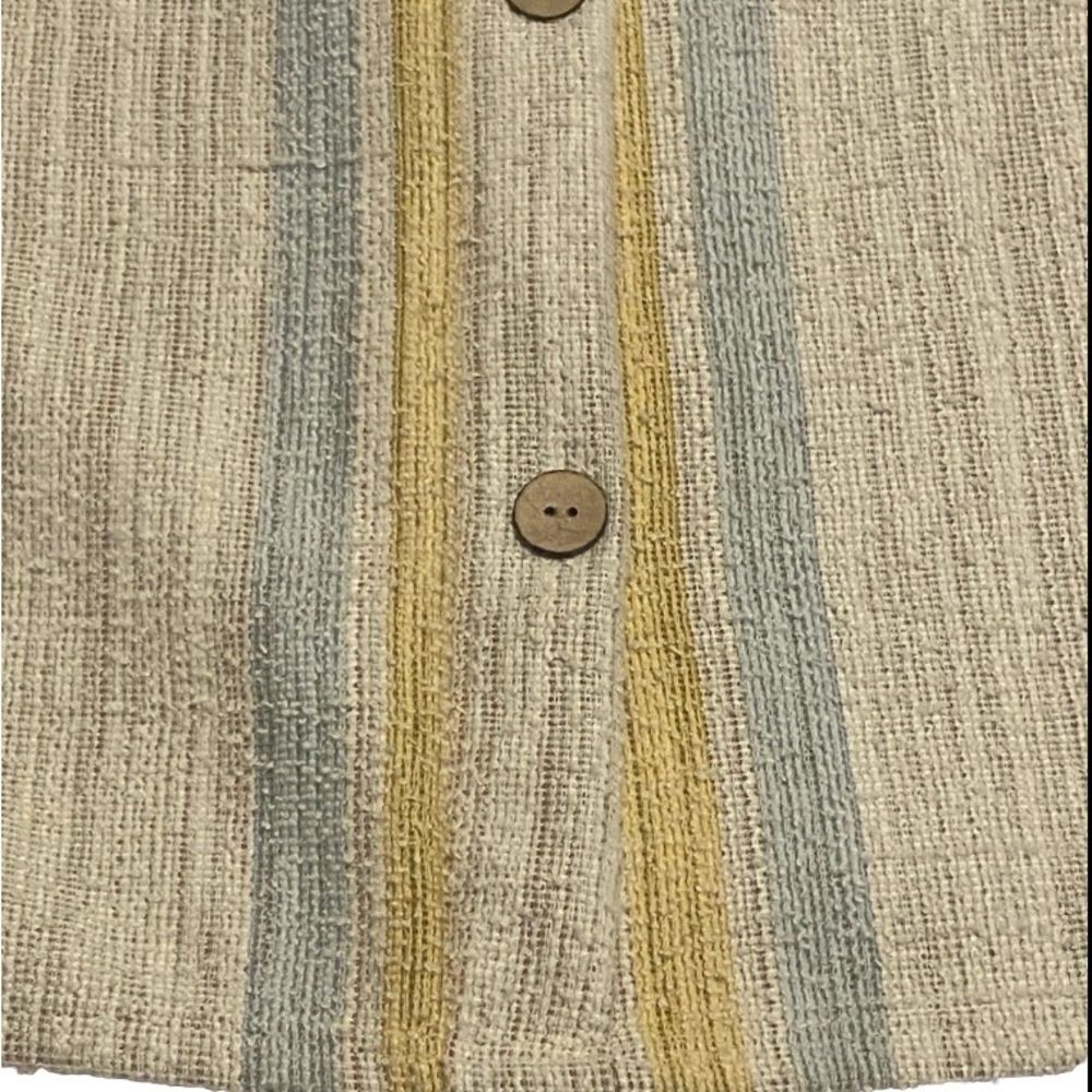 W5 Multicolor  XL  Striped Button Halter Tank Top - Picture 6 of 7